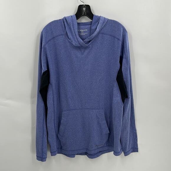 Brooks Tops - Brooks Women's Blue Long Sleeve Hooded Pullover Active Wear Tee Size Medium